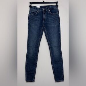 New Calvin Klein Women's Jeans W25xL30 Blue CKJ 011 Mid Rise Skinny Stretch NWT